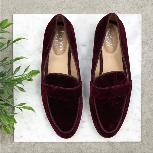 franco sarto burgundy loafers